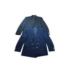 Vtg Henry Grethel Size 48? USA Double Breasted Blazer Suit Jacket Sport Coat Lot